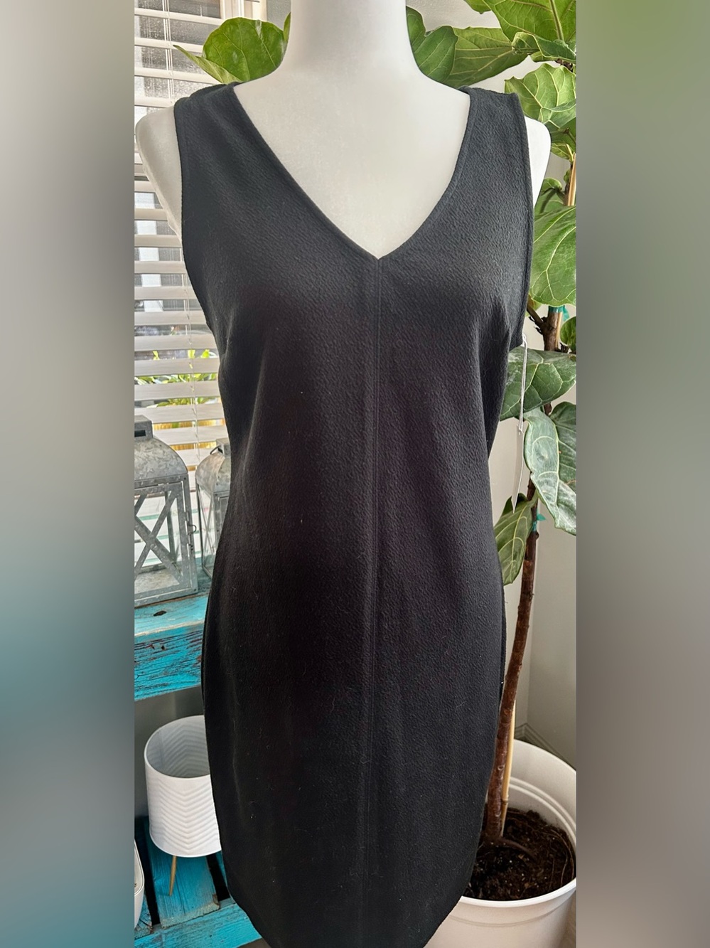 NWT A New Day black v neck dress size medium